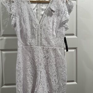 New York & Company Elegant White Romper